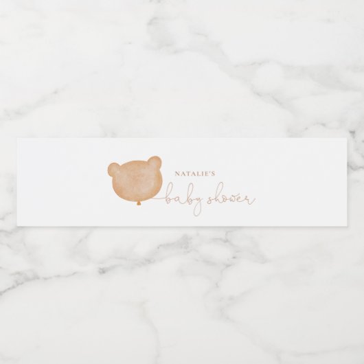 テディはピクニック用のウォーターボトルラベルを付ける ペットボトルラベル (シングルラベル)