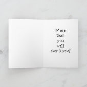 テディは恋しく思今まで知っているより多くのことを言う カード (内部)