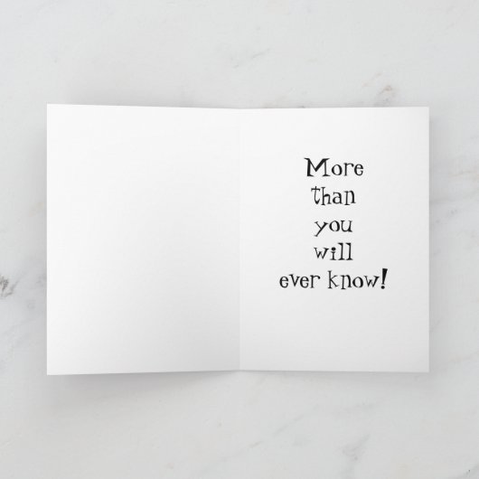 テディは恋しく思今まで知っているより多くのことを言う カード (内部)