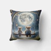 テディは月明かりの中で揺れる クッション (裏面)