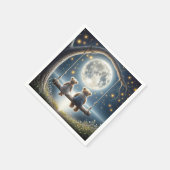 テディは月明かりの中で揺れる スタンダードカクテルナプキン (角)