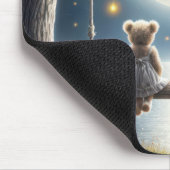 テディは月明かりの中で揺れる マウスパッド (コーナー)