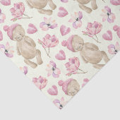 テディは象牙に水彩花を付ける 薄葉紙 (詳細)