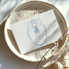 テディエレガントフランスのベアおむつラッフル エンクロージャーカード