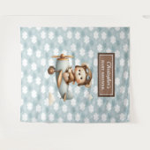 テディエレガントベアパイロットベビーシャワー壁の装飾 タペストリー (正面(横))