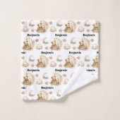 テディエレガントベア子供部屋ベビーシャワー バスタオルセット (ウォッシュタオル)