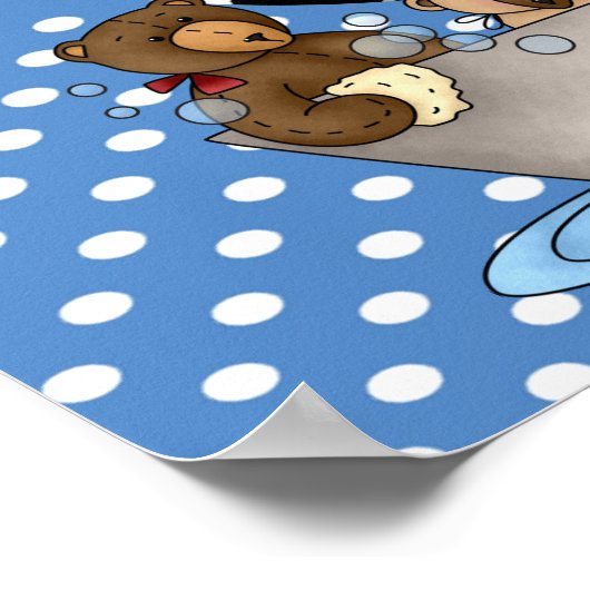 テディカスタマイズベア誕生日ポスター ポスター (角)