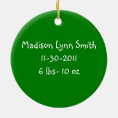 テディカスタム初めてのクリスマスオーナメント セラミックオーナメント (裏面)