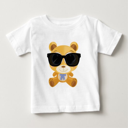 テディカッコいいベア ベビーTシャツ (正面)