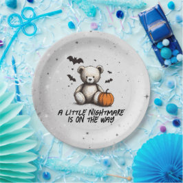 テディカボチャ赤ちゃんシャワー ペーパープレート