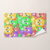 テディカラフルベアーバスルームのタオルのセット バスタオルセット (ハンドタオル)