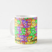 テディカラフルベアーマグ コーヒーマグカップ (正面左)