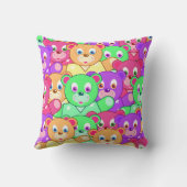 テディカラフルベア クッション (裏面)