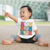 テディカラフルベア ベビーTシャツ