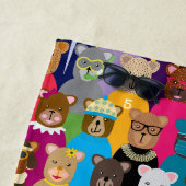 テディカラフルーは多くの職業を持つ ビーチタオル (インサイチュ)