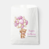 テディガールハッピーバースデー – ホワイト フェイバーバッグ (正面)