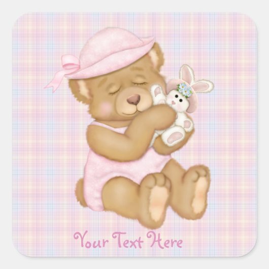 テディガール復活祭 スクエアシール (正面)