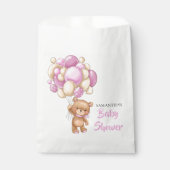 テディガール赤ちゃんシャワー – 白 フェイバーバッグ (正面)