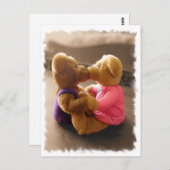 テディキスをするスはがき ポストカード (正面/裏面)