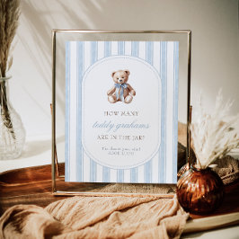 テディグラハム赤ちゃんシャワーゲームのサインの数を推測 ポスター