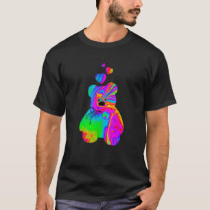 テディサイケデリックベアトリップ(幻覚体験)のようなテカラフルディ Tシャツ