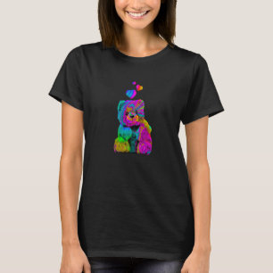 テディサイケデリックベアトリップ(幻覚体験)のようなテカラフルディ Tシャツ