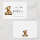 テディシンプルベアおむつラッフルエンクロージャカード エンクロージャーカード (正面/裏面)