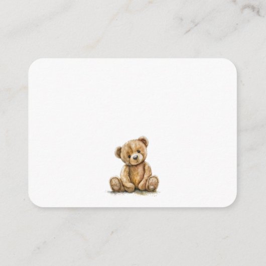 テディシンプルベアおむつラッフルエンクロージャカード エンクロージャーカード (裏面)