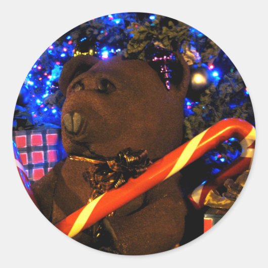 テディスクリスマスI ラウンドシール (正面)