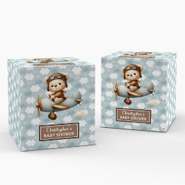 テディスタイリッシュベアパイロットブルーパーティーフェイスボックス フェイバーボックス