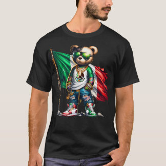 テディスタイリッシュベア国旗メキシコ Tシャツ