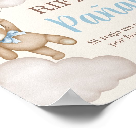 テディスペインのベアおむつラッフルサイン ポスター (角)