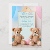 テディスペインのベア・アドベンチャージェンダーの発表 招待状 (正面)