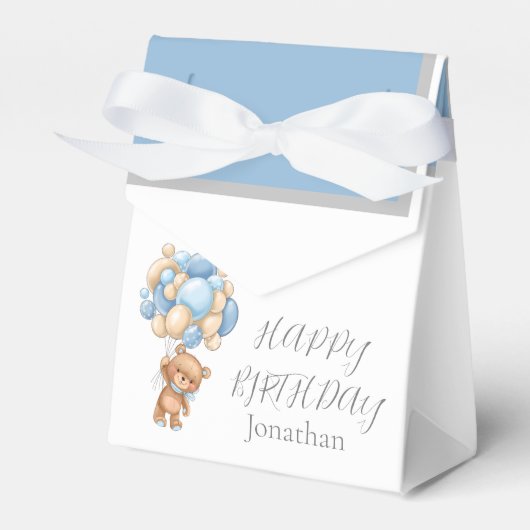 テディバルーンバーリーウェイト誕生日ボーイフビーフボックス フェイバーボックス (正面サイド)