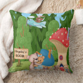 テディパーソナライズされたベアピクニックビレッジ クッション (ブランケット)