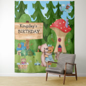 テディパーソナライズされたベアピクニックビレッジ タペストリー (インサイチュ)