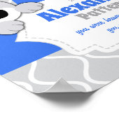 テディパーソナライズされたベア子供部屋ルーム ポスター (角)