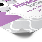 テディパーソナライズされたベア子供部屋ルーム ポスター (角)