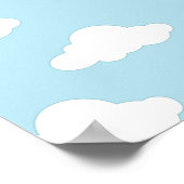 テディパーソナライズされたベア赤ちゃんシャワー記号 ポスター (角)