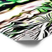 テディパーソナライズされたベア赤ちゃんシャワー記号 ポスター (角)