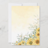 テディビーひまわり緑の赤ちゃんシャワーを待つ 招待状 (裏面)