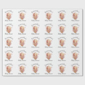 テディフォーラルガールホットエアバルーンベビーシャワー ラッピングペーパー (フラット)