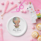 テディフローラボーイホットエアバルーンブルー紙プレート ペーパープレート (パーティー)