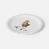 テディフローラボーイ素朴ブルー紙プレート ペーパープレート (アングル)