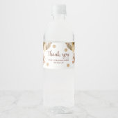 テディベアありがとうベビーショーウォーターボトルラベル ペットボトルラベル (正面)