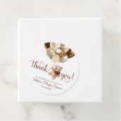 テディベアありがとう赤ちゃんシャワー好意ギフトラベル フェイバータグ (インサイチュ)