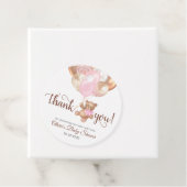 テディベアありがとう赤ちゃんシャワー好意ギフトラベル フェイバータグ (インサイチュ)