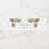 テディベアありがとう赤ちゃんシャワー水ボトルラベ ペットボトルラベル (シングルラベル)