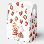 テディベアいちごパンケーキブランチ赤ちゃんシャワー フェイバーボックス (オープン)