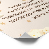 テディベアおしゃぶり狩りおもしろいゲームサイン ポスター (角)